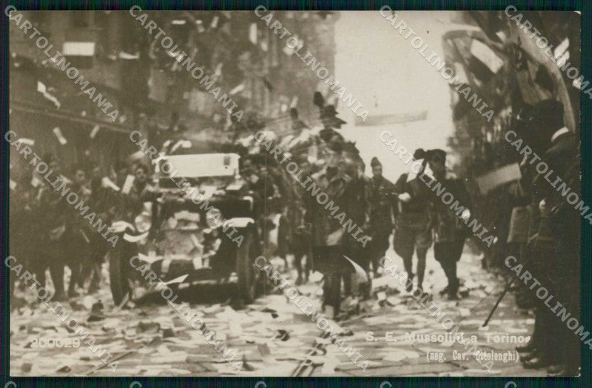 Torino Città Visita Mussolini Fascismo Foto cartolina MX0332 – fronte