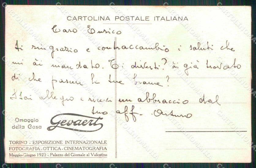 Torino Città Barche Foto cartolina MX0333 – retro