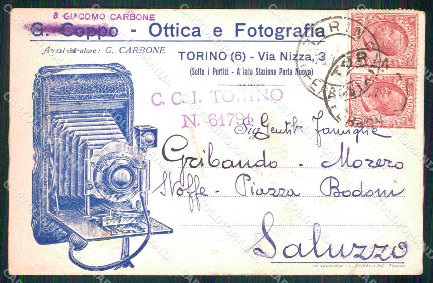 Torino Città Auto su Zatterone Foto cartolina MX0343 – retro