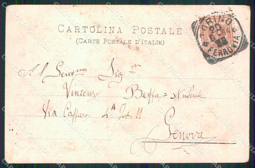 Torino Città Riva Po Monte dei Cappuccini cartolina MX0353 – retro