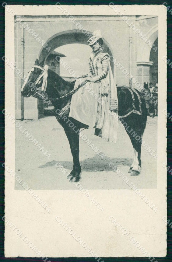 Torino Città Maria Bona Savoia a Cavallo PIEGHE cartolina MX0355 – fronte