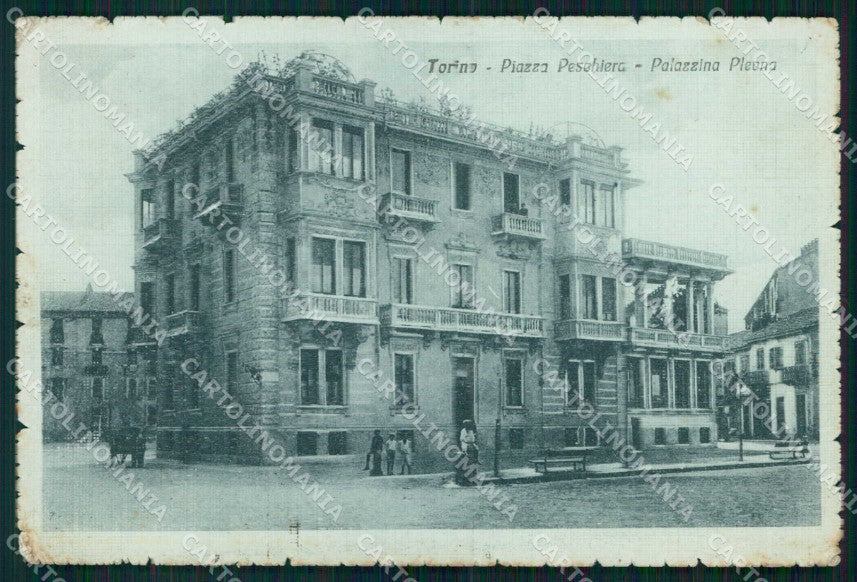Torino Città Piazza Peschiera Palazzina Pleuna cartolina MX0386 – fronte
