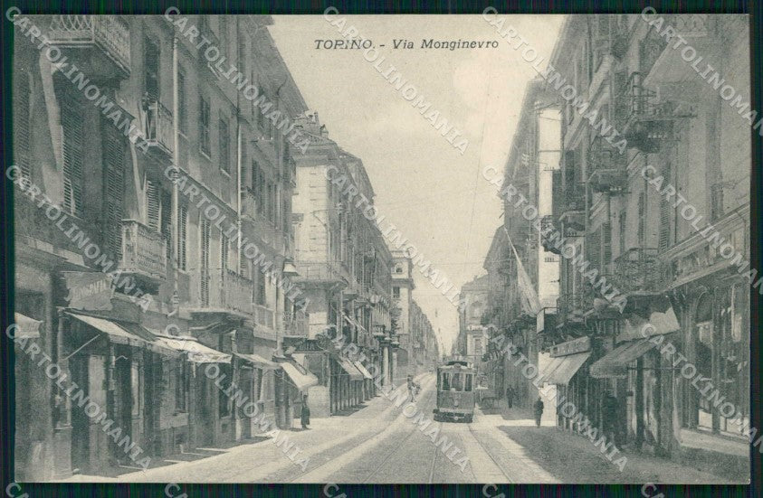 Torino Città Via Monginevro Tram cartolina MX0390 – fronte