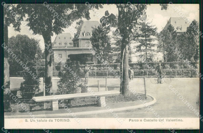 Torino Città Saluto da Parco Castello Valentino cartolina MX0409 – fronte