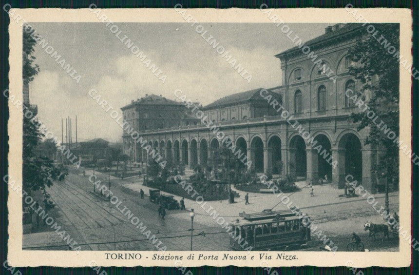 Torino Città Stazione Porta Nuova Tram Via Nizza cartolina MX0411 – fronte
