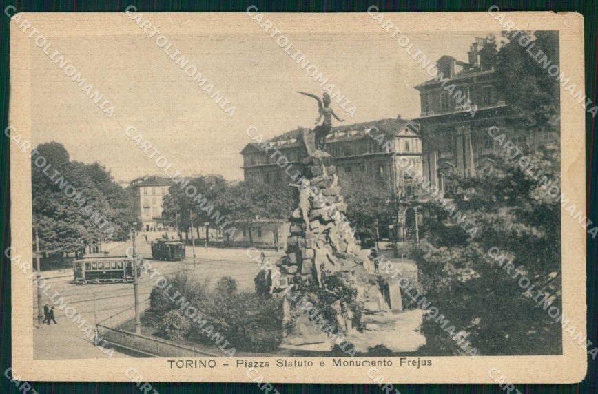 Torino Città Piazza Statuto Monumento del Frejus Tram cartolina MX0419 – fronte
