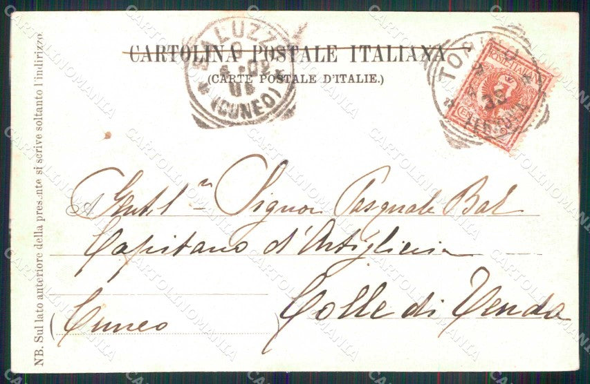 Torino Città Piazza Castello Tram Via Roma cartolina MX0427 – retro