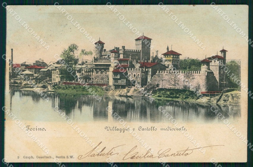 Torino Città Villaggio Castello Medioevale cartolina MX0432 – fronte