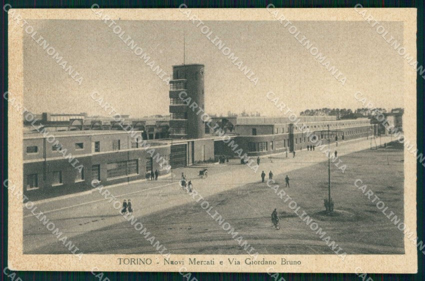 Torino Città Nuovi Mercati Via Giordano Bruno Fascismo cartolina MX0440 – fronte