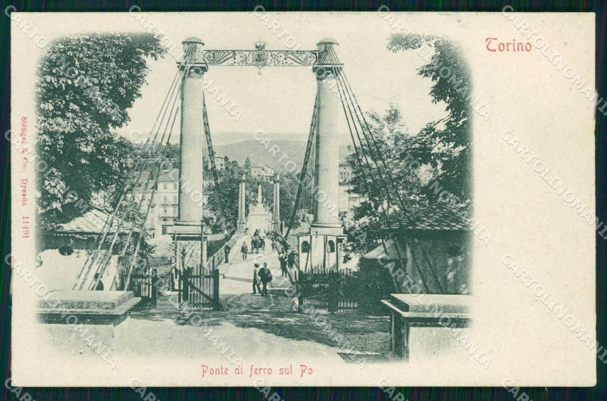 Torino Città Ponte Ferro sul Po Stengel 11491 cartolina MX0441 – fronte
