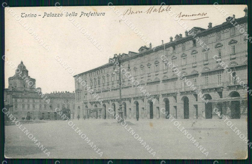 Torino Città Palazzo Prefettura Treno cartolina MX0461 – fronte