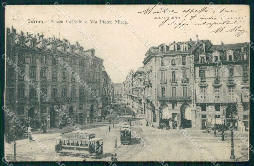 Torino Città Piazza Castello Tram Via Pietro Micca cartolina MX0470 – fronte