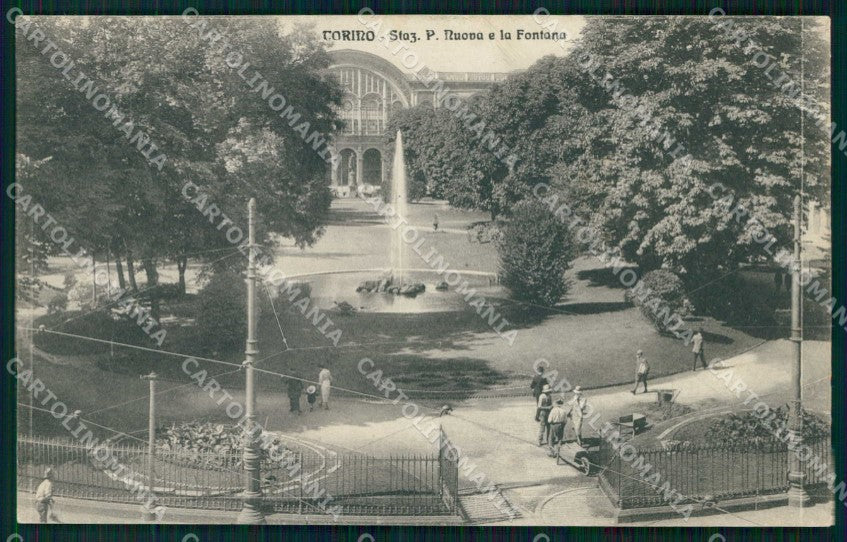 Torino Città Stazione Porta Nuova Fontana cartolina MX0481 – fronte
