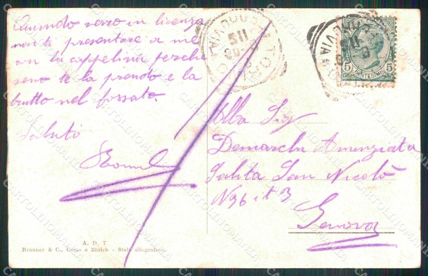 Torino Città Museo Civico Brunner 38 cartolina MX0485 – retro