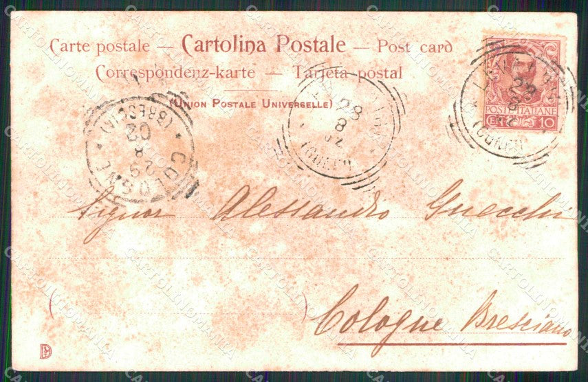 Torino Città Santa Teresa Piazza San Carlo Tram Tollini cartolina MX0510 – retro