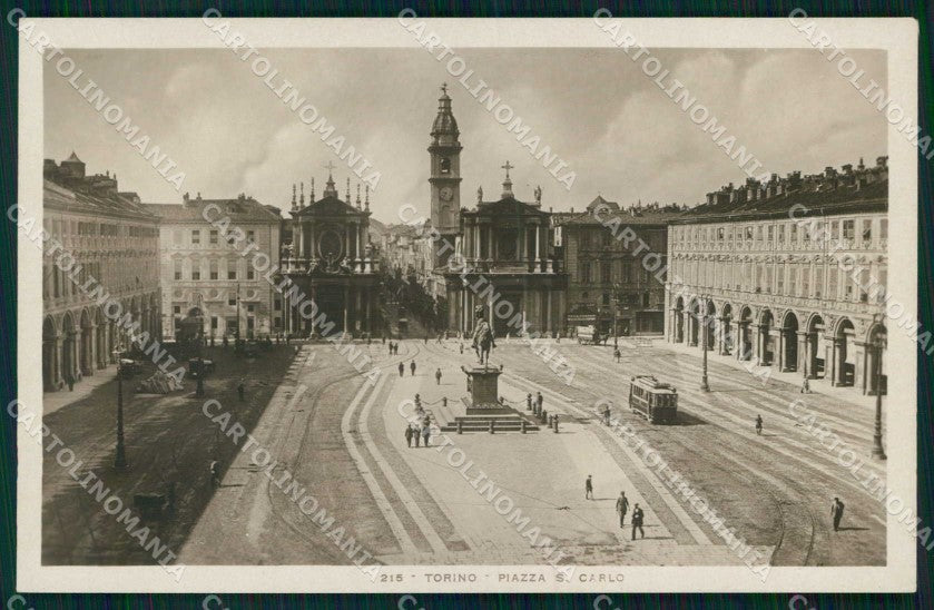 Torino Città Piazza San Carlo Tram Foto cartolina MX0533 – fronte