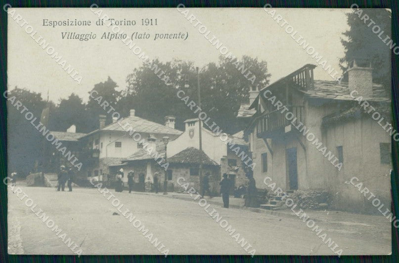 Torino Città Esposizione Villaggio Alpino RIPARATA Foto cartolina MX0541 – fronte