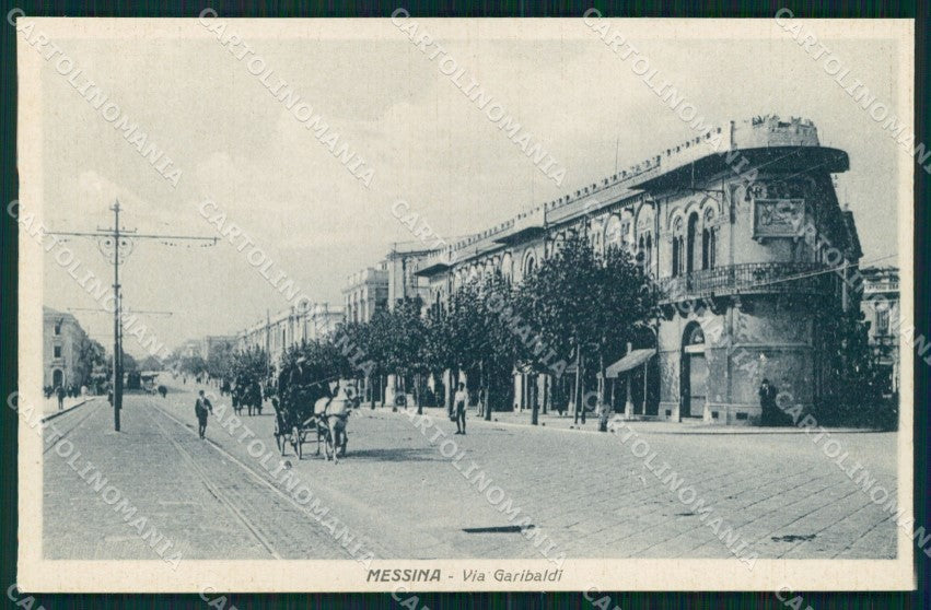 Messina Città Via Garibaldi cartolina MX0553 – fronte