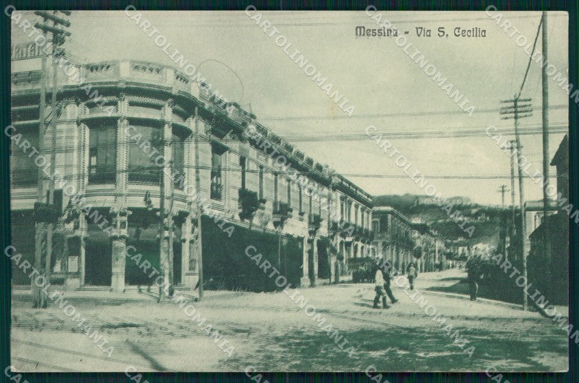 Messina Città Via Santa Cecilia cartolina MX0567 – fronte