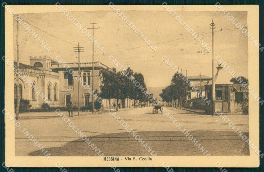 Messina Città Via Santa Cecilia cartolina MX0578 – fronte