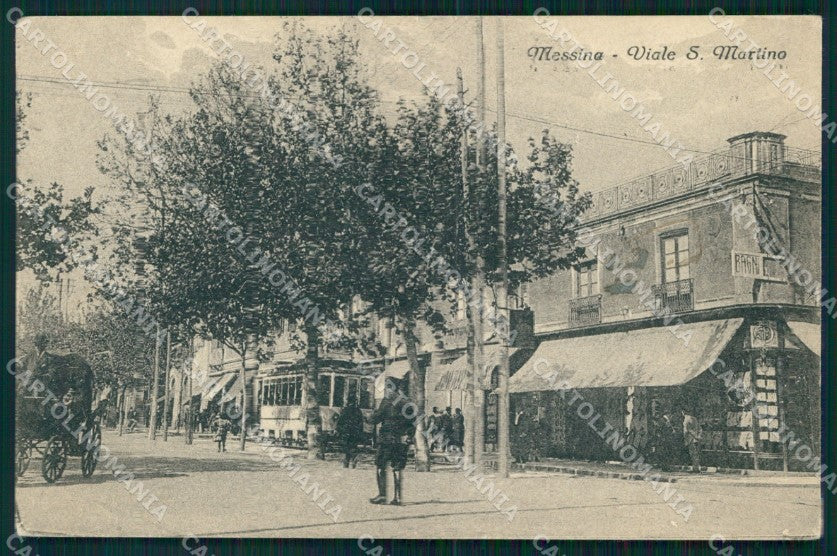 Messina Città Viale San Martino Tram cartolina MX0587 – fronte