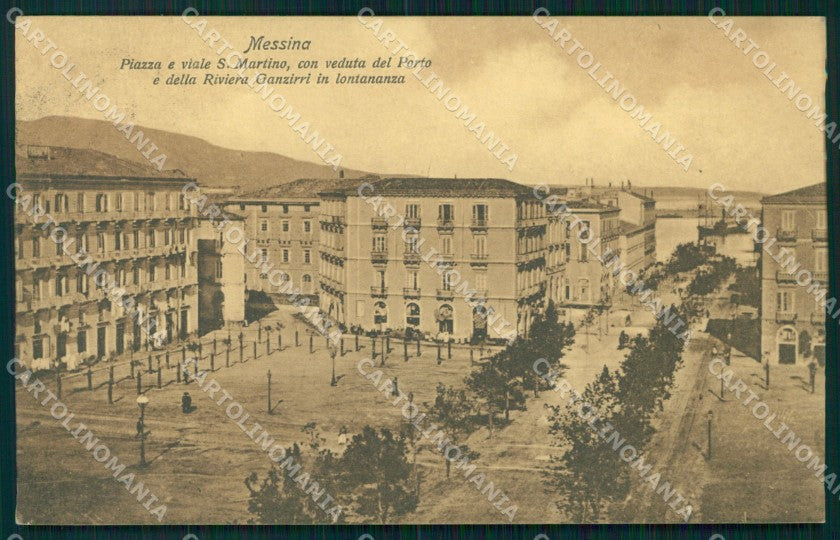 Messina Città Piazza Viale San Martino Trenkler cartolina MX0634 – fronte
