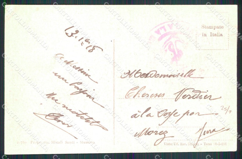 Messina Città Viale Giolitti Alterocca 22780 cartolina MX0642 – retro