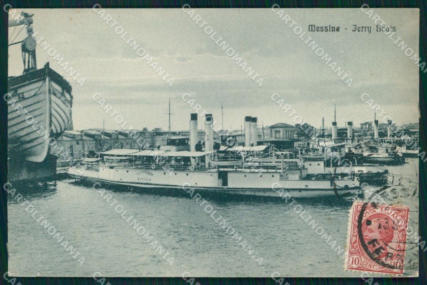 Messina Città Ferry Boats cartolina MX0664 – fronte