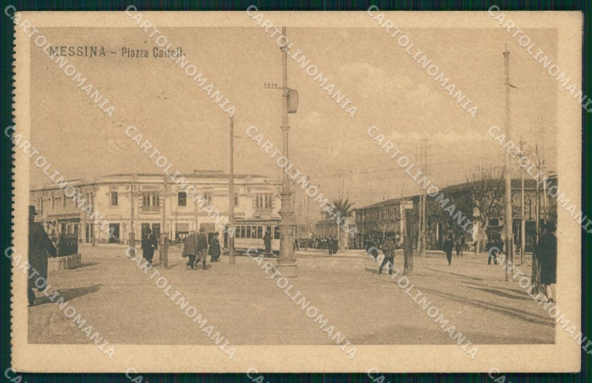 Messina Città Piazza Cairoli Tram cartolina MX0669 – fronte