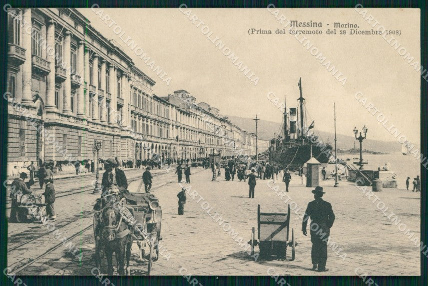 Messina Città Marina Piroscafo Brunner 9227 cartolina MX0674 – fronte
