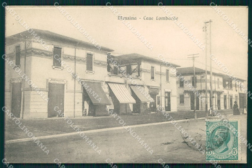 Messina Città Case Lombarde cartolina MX0679 – fronte