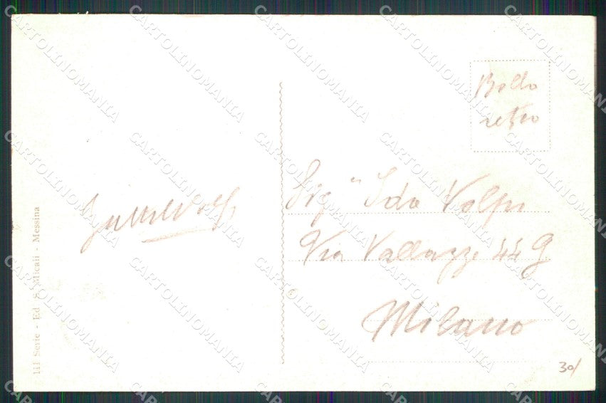 Messina Città Case Lombarde cartolina MX0679 – retro