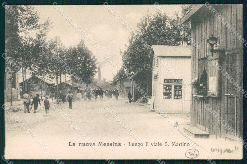 Messina Città Viale San Martino Antiquario Alterocca 3185 cartolina MX0684 – fronte