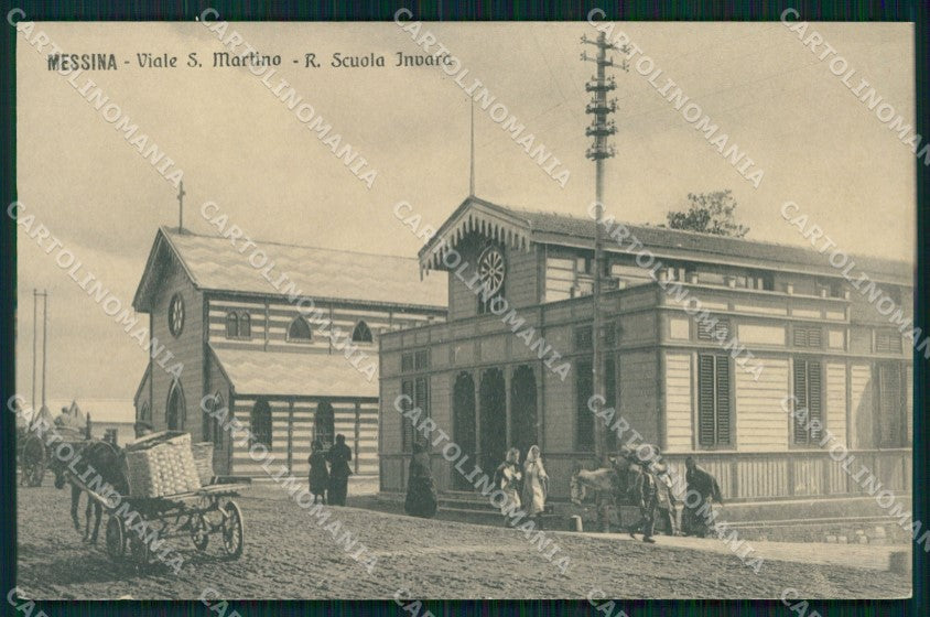Messina Città Viale San Martino Scuola Invara cartolina MX0688 – fronte