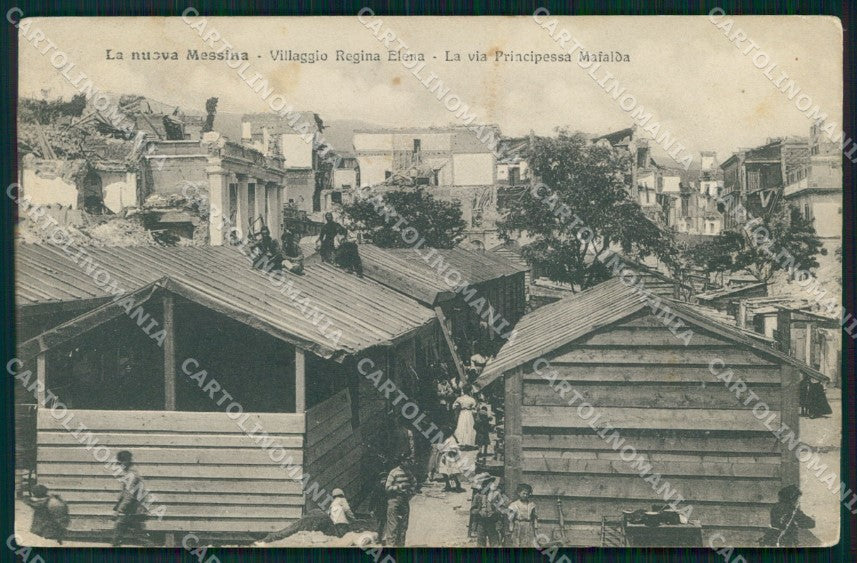 Messina Città Villaggio Regina Elena PIEGHINA Alterocca 3202 cartolina MX0689 – fronte