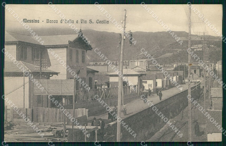 Messina Città Banca d'Italia Via Santa Cecilia Alterocca 11943 cartolina MX0691 – fronte