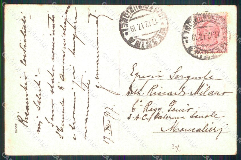 Messina Città Poste Telegrafi cartolina MX0693 – retro