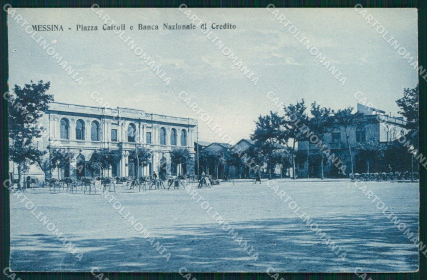 Messina Città Banca Nazionale di Credito Piazza Cairoli cartolina MX0695 – fronte