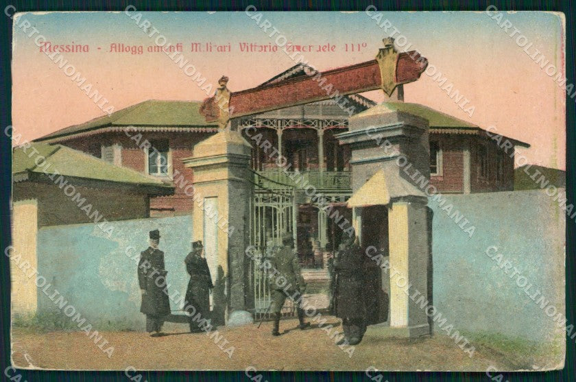 Messina Città Militari Vittorio Emanuele III cartolina MX0698 – fronte