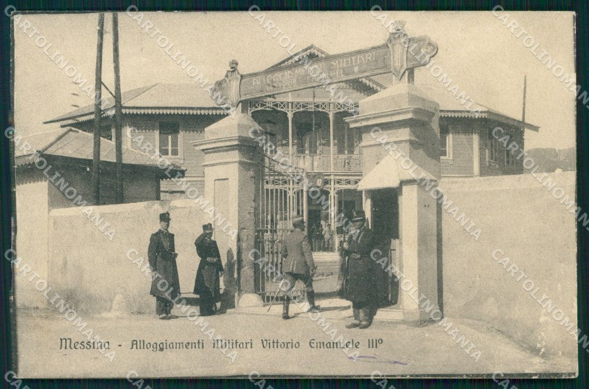 Messina Città Militari Vittorio Emanuele III cartolina MX0699 – fronte