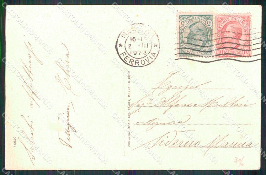 Messina Città Militari Vittorio Emanuele III cartolina MX0699 – retro