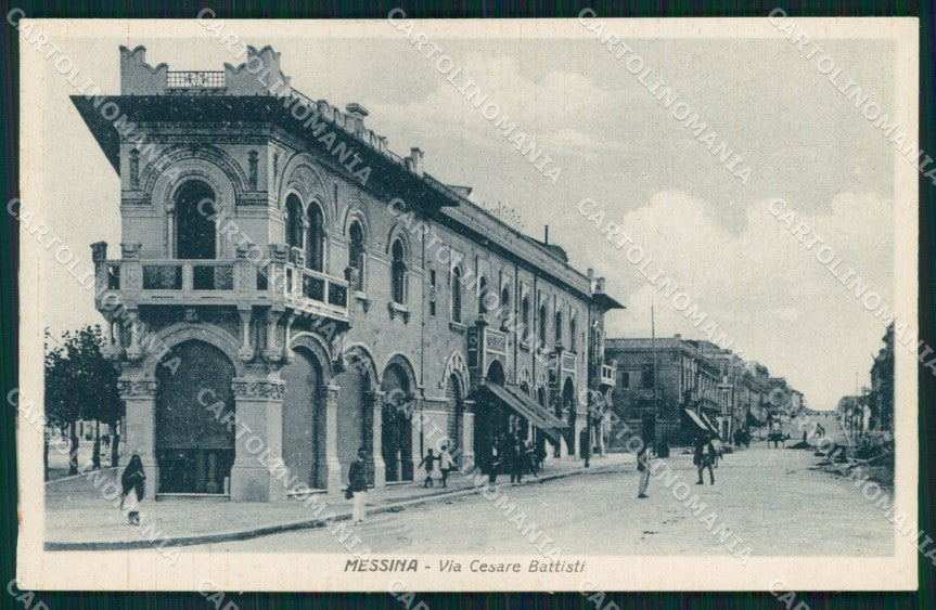 Messina Città Via Cesare Battisti cartolina MX0701 – fronte
