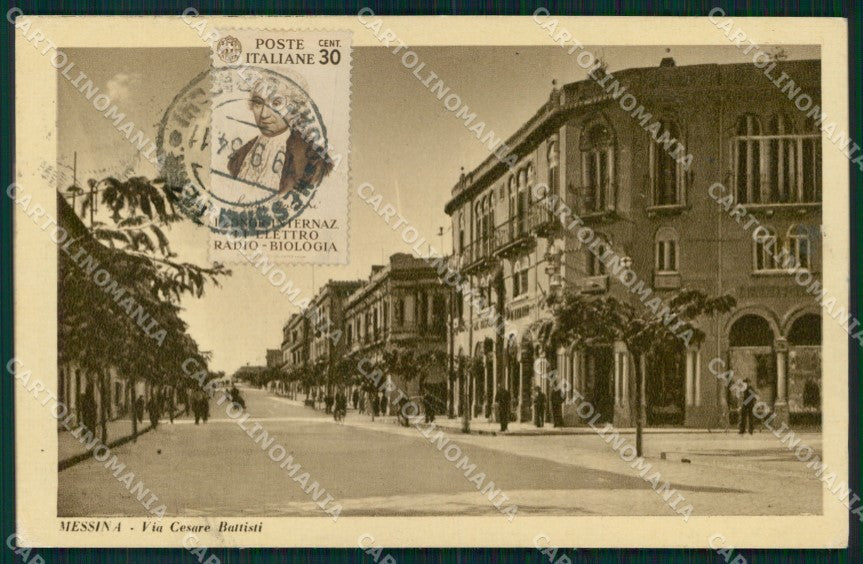 Messina Città Via Cesare Battisti ABRASA cartolina MX0709 – fronte