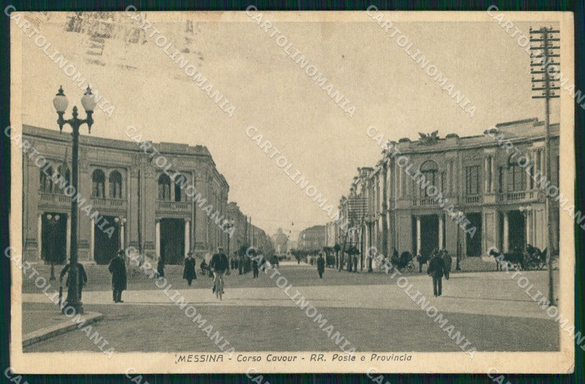 Messina Città Corso Cavour Poste Provincia cartolina MX0711 – fronte