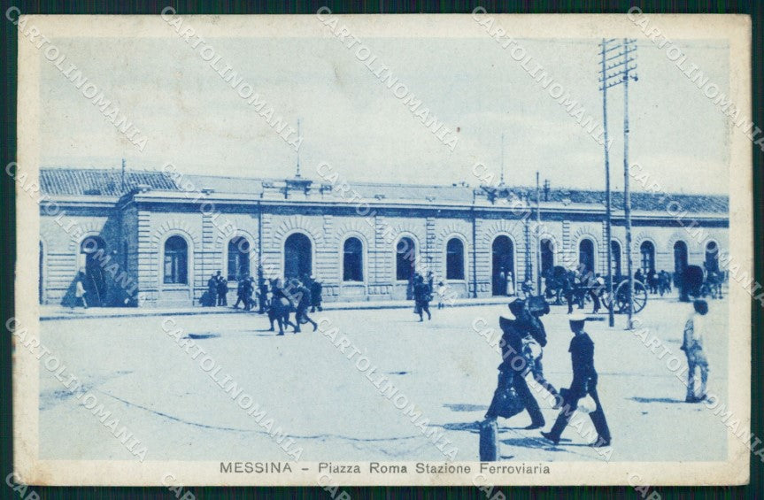 Messina Città Stazione Ferroviaria Piazza Roma cartolina MX0718 – fronte