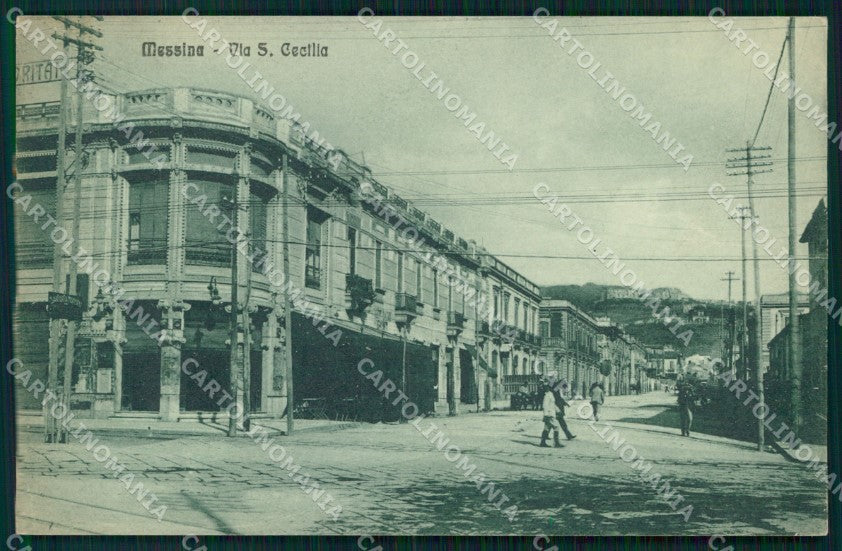 Messina Città Via Santa Cecilia cartolina MX0721 – fronte