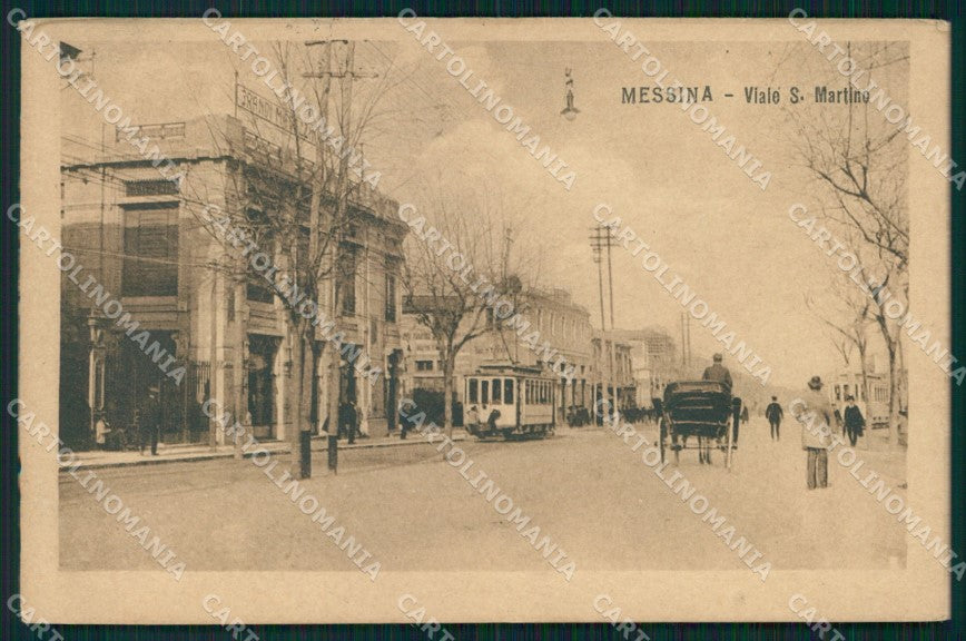 Messina Città Viale San Martino Tram cartolina MX0733 – fronte