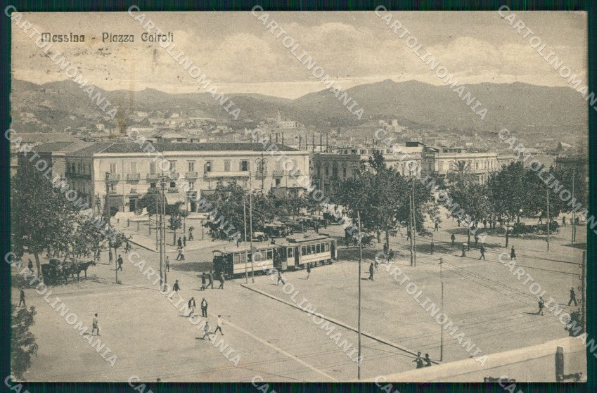 Messina Città Piazza Cairoli Tram cartolina MX0734 – fronte