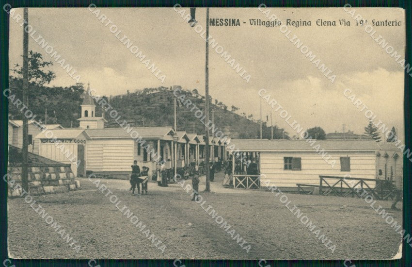 Messina Città Villaggio Regina Elena 19 Reggimento Fanteria cartolina MX0739 – fronte
