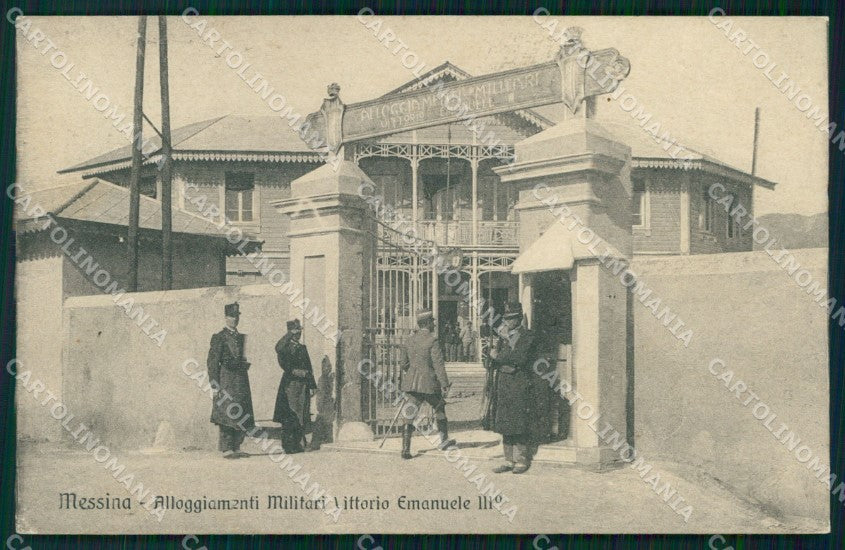 Messina Città Alloggiamenti Militari Vittorio Emanuele III cartolina MX0740 – fronte